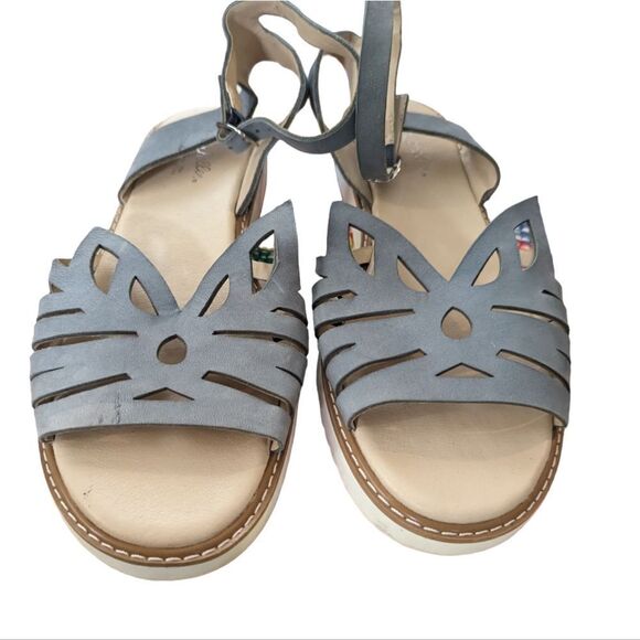 Seychelles Catnip blue cutout‎ sandals size 7.5 - Picture 3 of 6